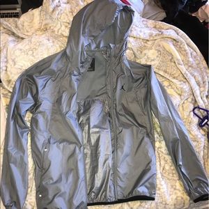 grey air jordan windbreaker